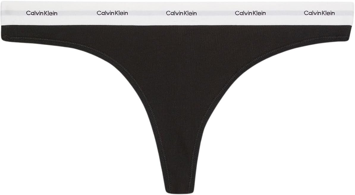 Detalle de Calvin Klein Damen String Thong mit Stretch – sportlich-minimalistisch, bequeme Passform
