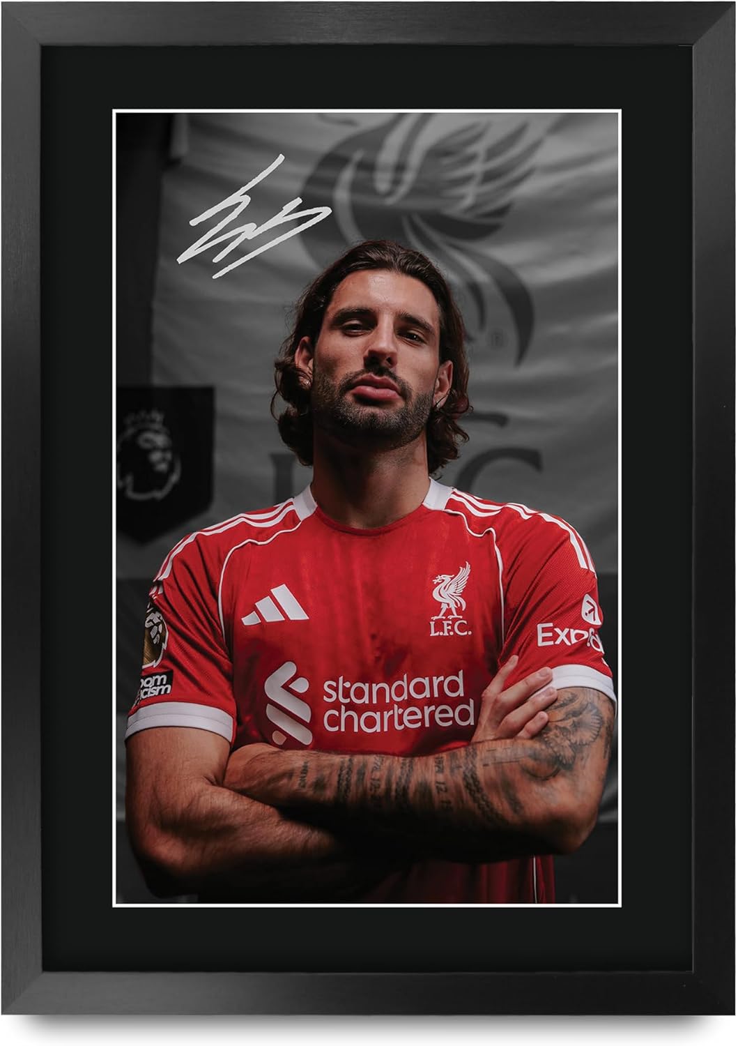 Thumbnail 3 de HWC Trading Dominik Szoboszlai Liverpool A4 Signed Autograph Picture (Framed, Portrait)