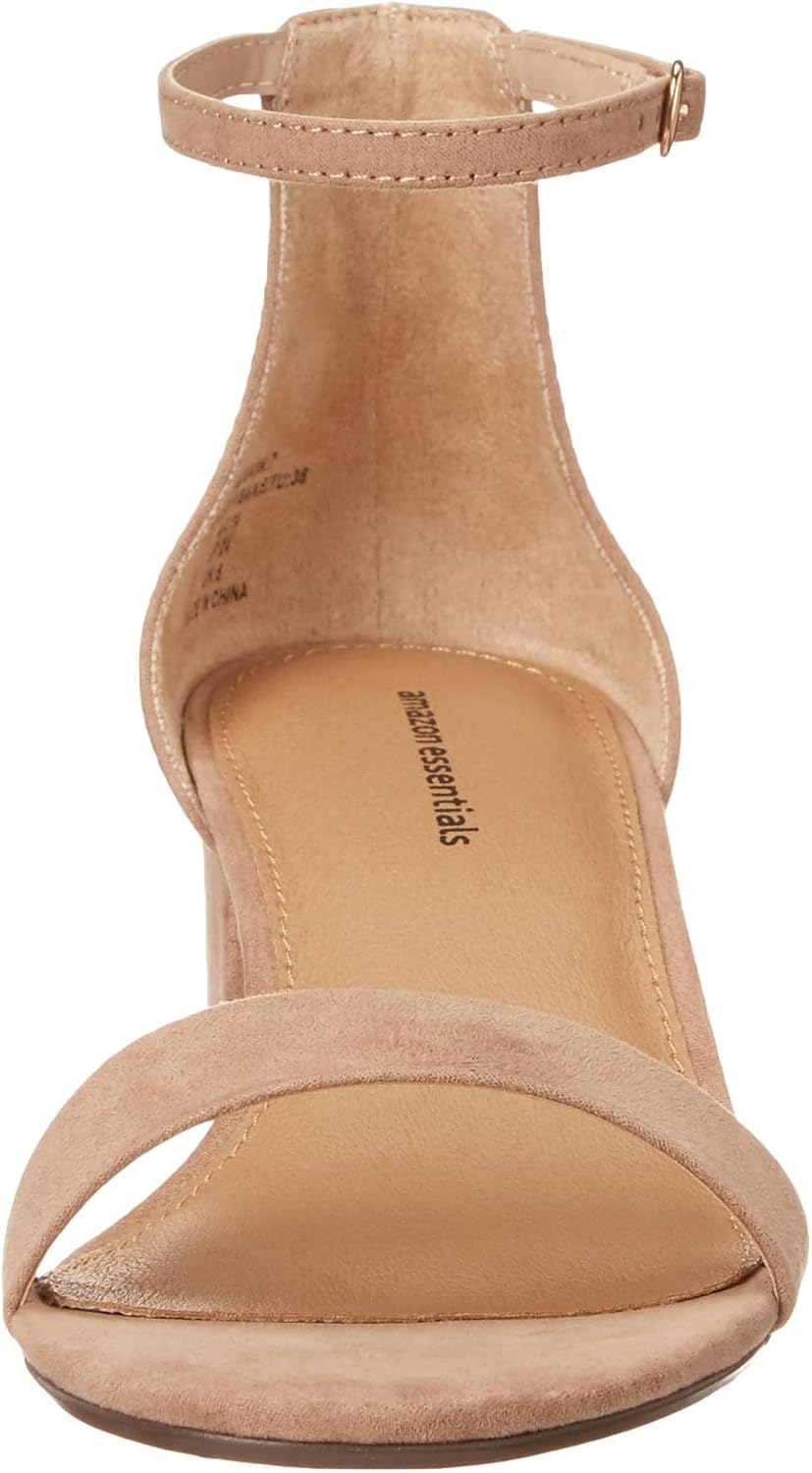 Detalle de Amazon Essentials Damen Sandaletten mit Absatz und zwei Riemchen – Komfort und Stil im Alltag