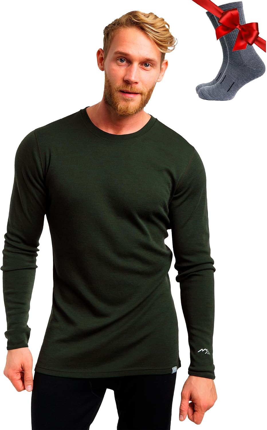 Thumbnail 6 de Merino Unterwäsche Herren 100% Merino Langarmshirt mit Socken