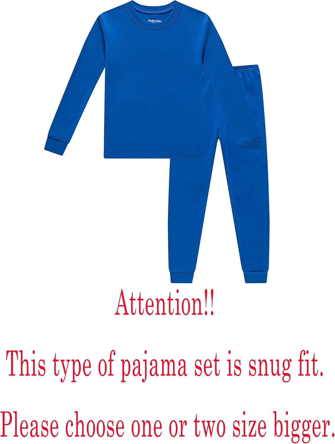 Detalle 2 de Family Feeling Ccsayu24-1115 Kids Pajama Set, 100% Cotton, Snug Fit