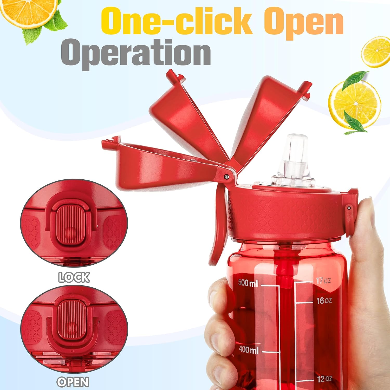 Detalle 1 de GOPPUS 500ml Clear Tritan Water Bottle