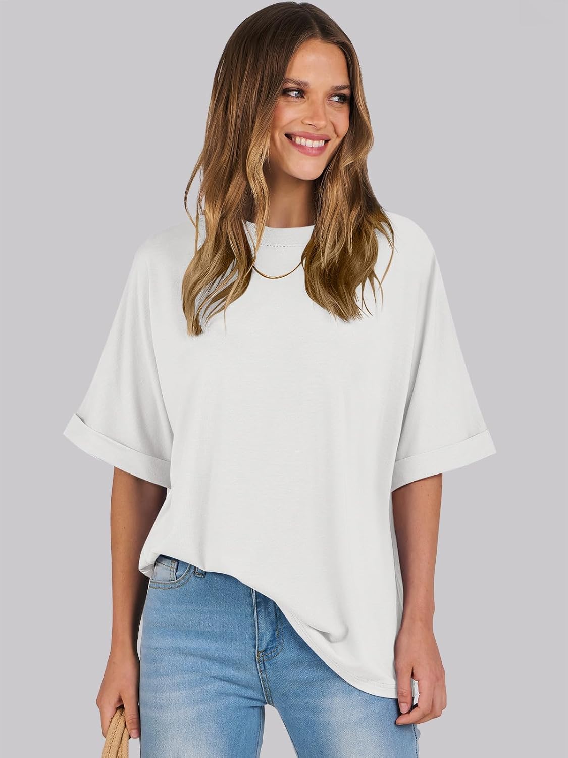 Thumbnail 1 de Cuptacc Oversize Shirt Damen – lockere Tunika mit Rundhals, ideal für Sommer & Büro