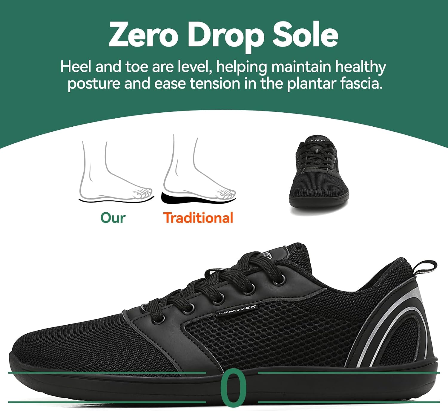 Detalle de Barefoot trainers with wide toe space