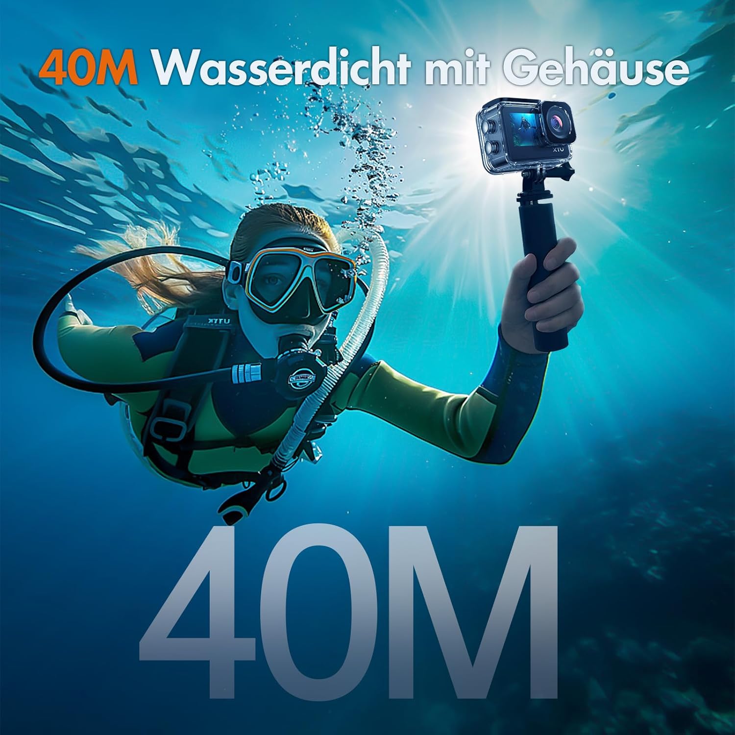 Thumbnail 4 de XTU S6 Action Cam 4K – 170° Weitwinkel, 40 m Unterwasser