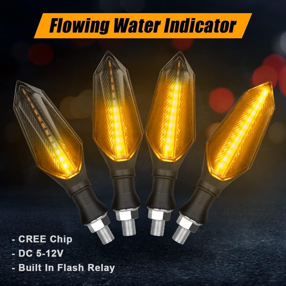 Thumbnail 2 de URAQT Motorcycle LED Turn Signal with 4 LEDs – Waterproof, 12V, DRL & Brake Light