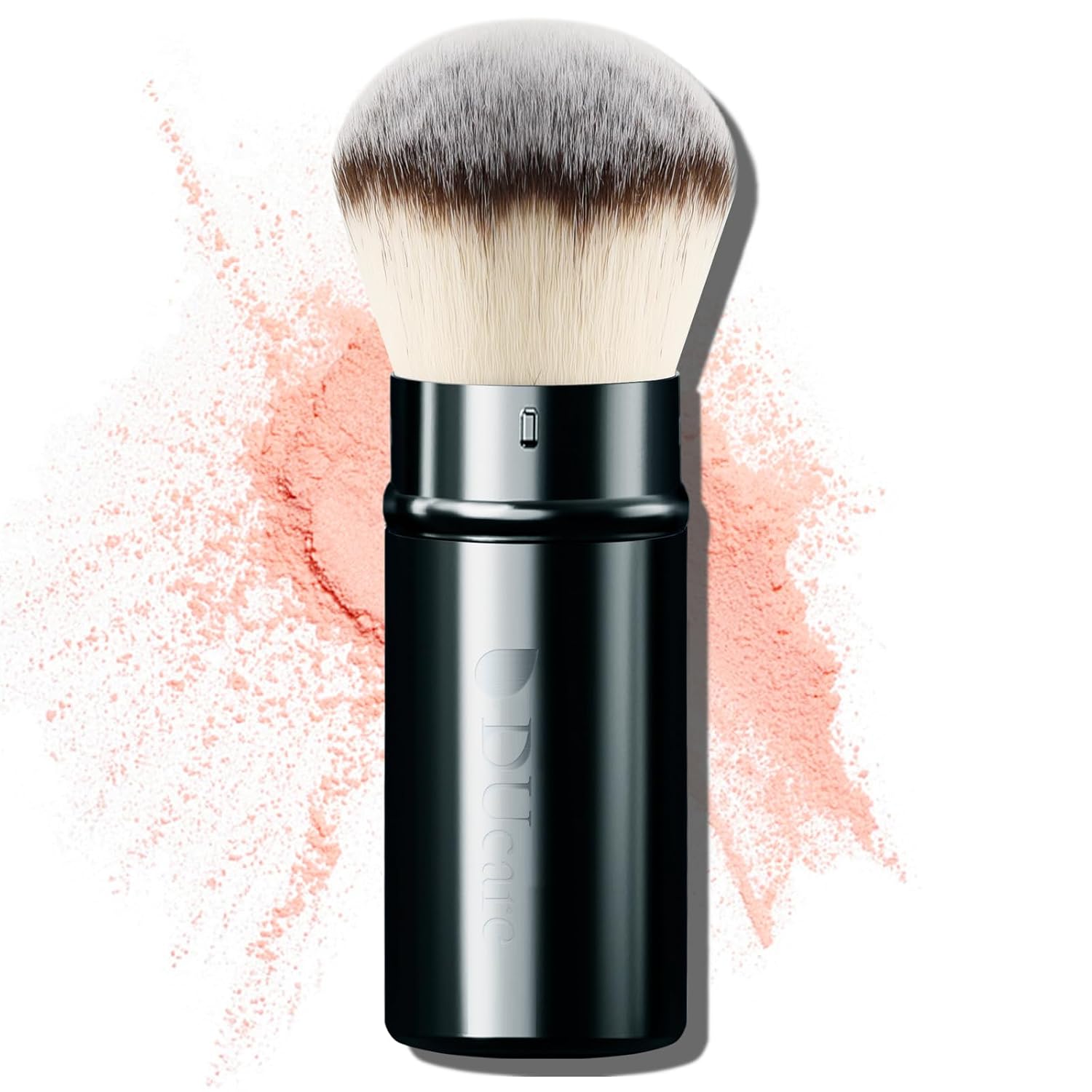 Detalle de DUcare Foundationspinsel: teleskopierbarer Kabuki-Make-up-Pinsel mit Deckel für Foundation & Puder