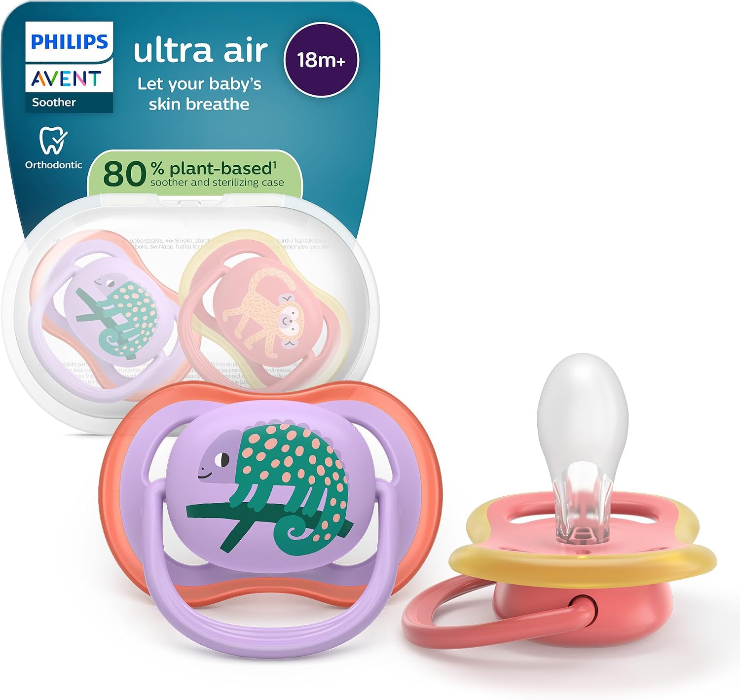 Thumbnail 6 de Philips Avent SCF349/55 sucettes ultra air orthodontiques pour 18 mois đź‘¶