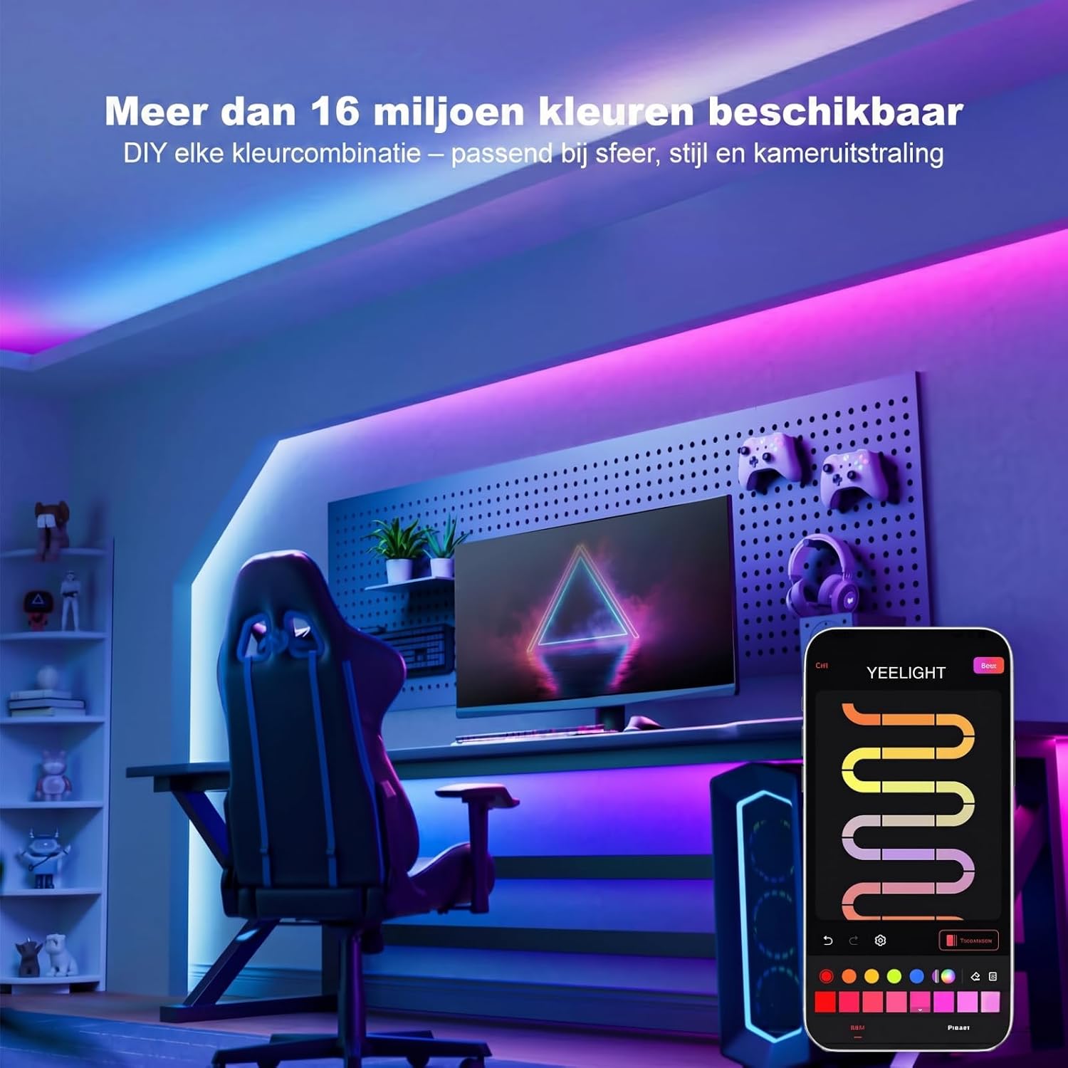 Detalle de Yeelight 1-000007526 LED-strip 5 m RGB+IC met Matter en segmentbesturing
