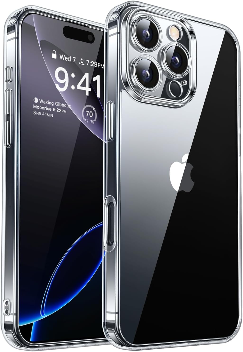 Detalle de CANSHN Coque transparente pour iPhone 16 Pro (6,3 pouces) — Protection complète de la caméra et antichoc