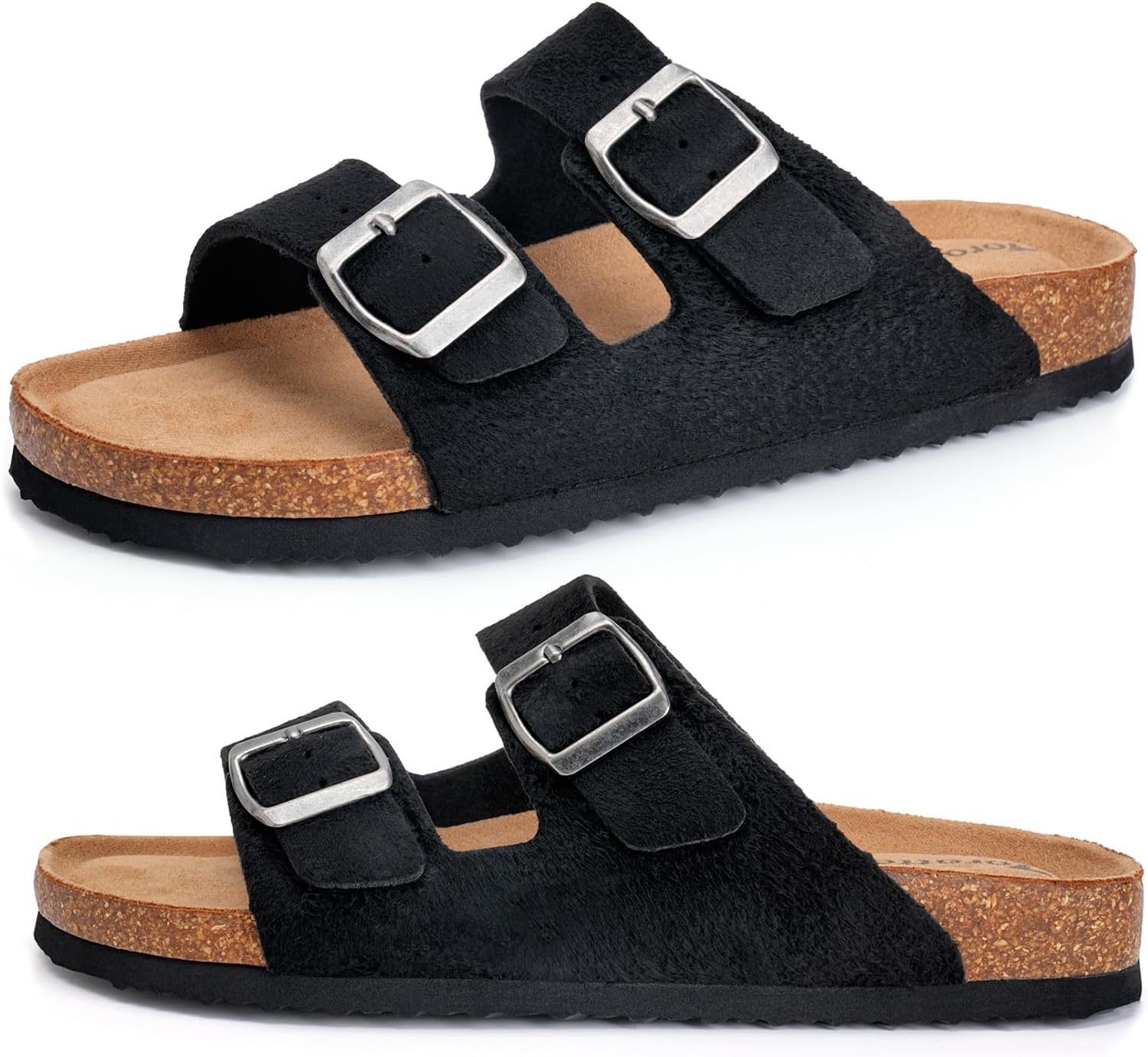 Detalle de Torotto Herren Pantoletten & Sandalen Hausschuhe – flache Latschen als bequeme Sommer-Schlappen