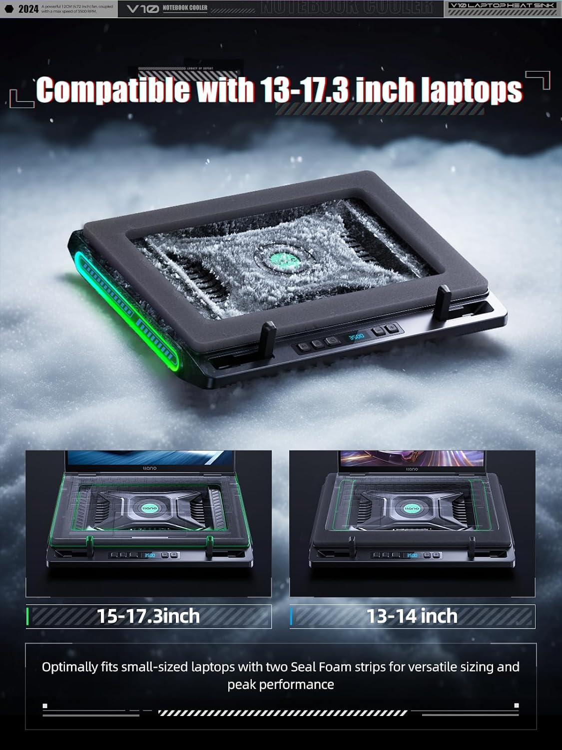 Detalle 1 de llano V10 Laptop Cooling Pad