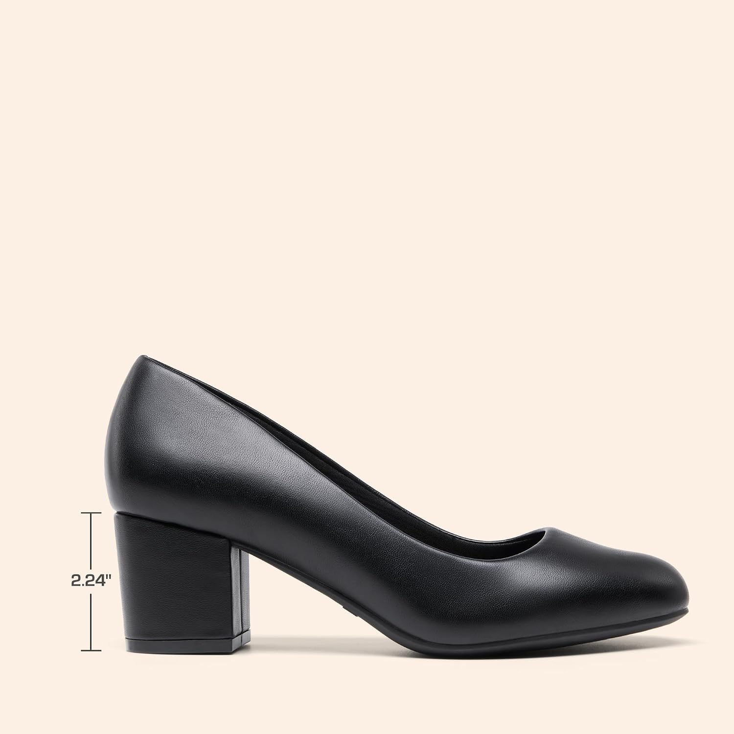 Detalle 2 de DREAM PAIRS Women's Pumps: Low Chunky Block Heel Dress Shoes with 3D Massage Insole