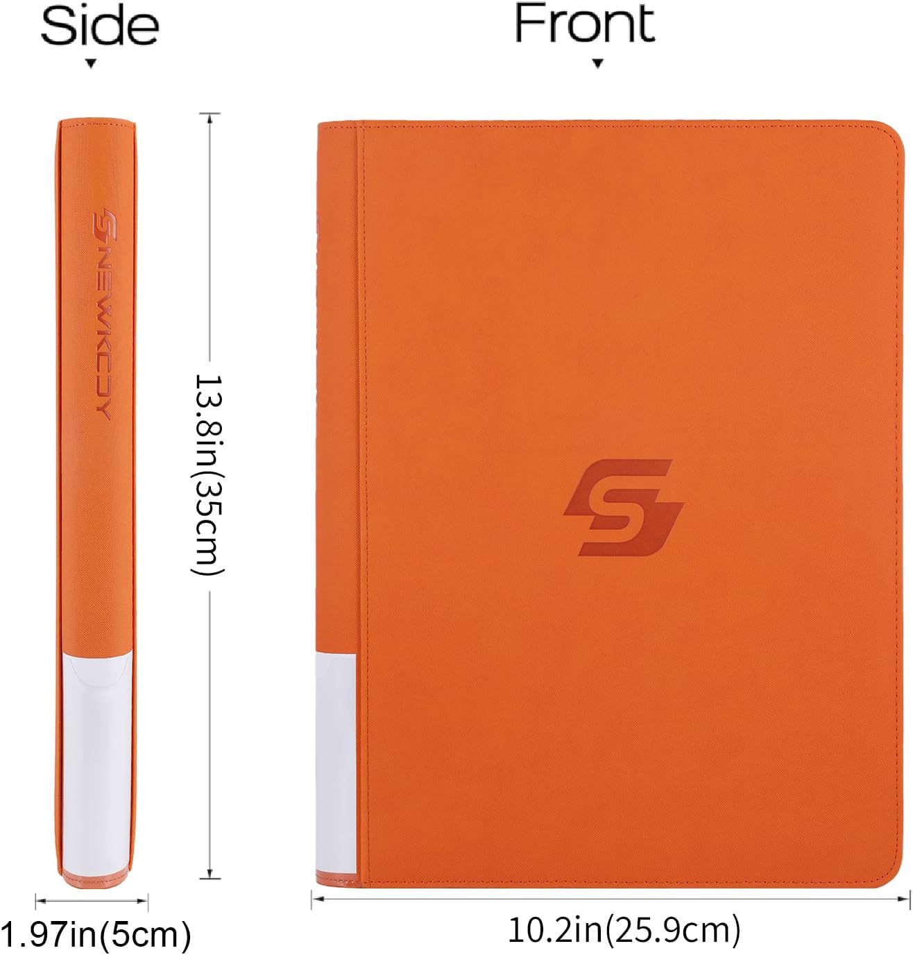 Detalle 2 de Snekdy premium 360-pocket trading card binder (Orange)