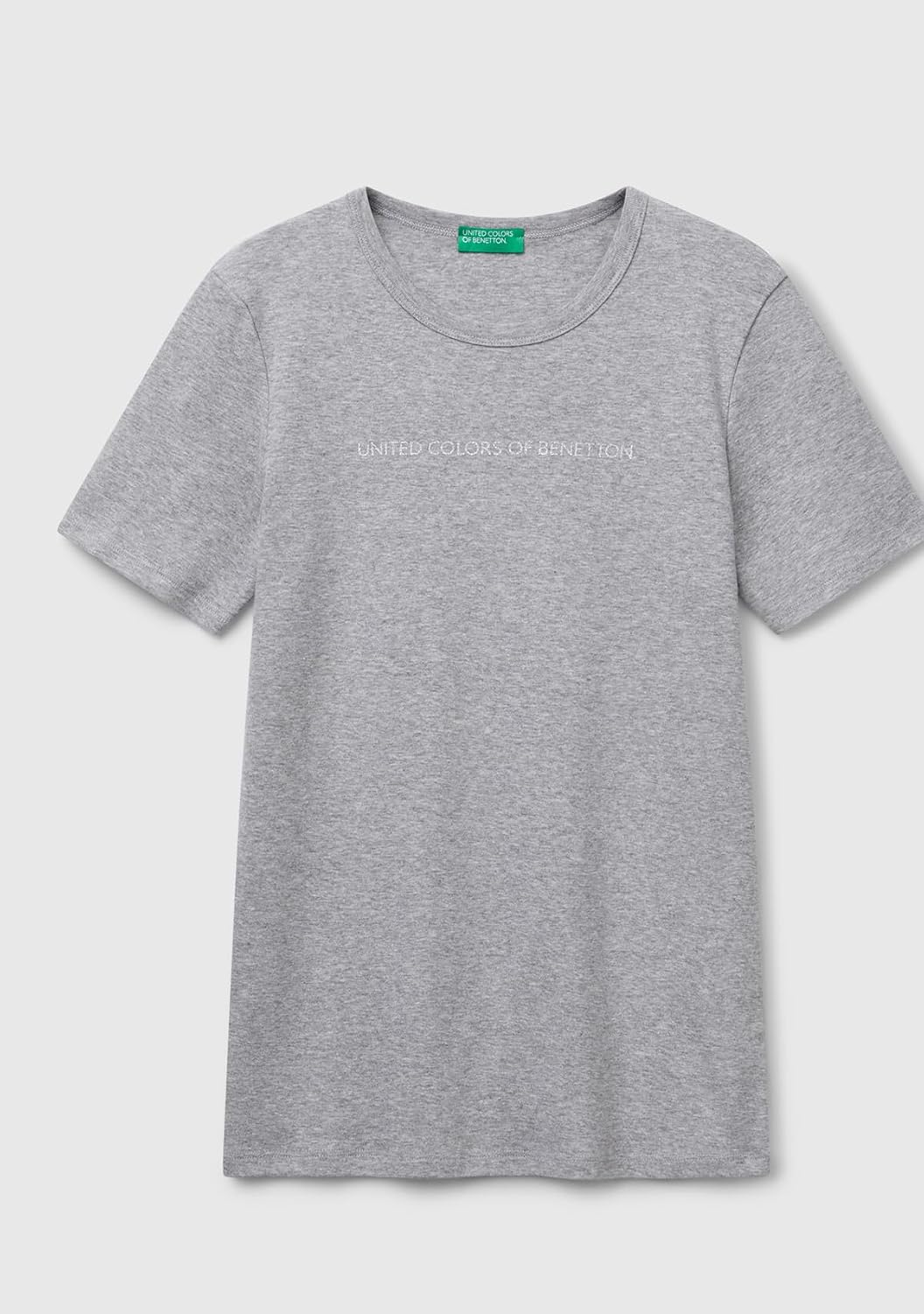 Thumbnail 2 de Benetton Damen Basic T-Shirt 100% Baumwolle