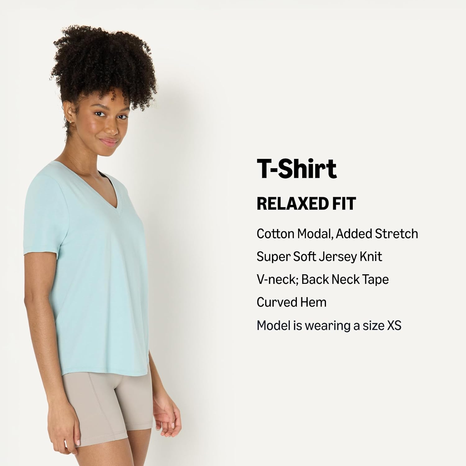 Thumbnail 3 de Amazon Essentials Women’s Active Soft Cotton Relaxed Fit V-Neck Short Sleeve Yoga T-Shirt