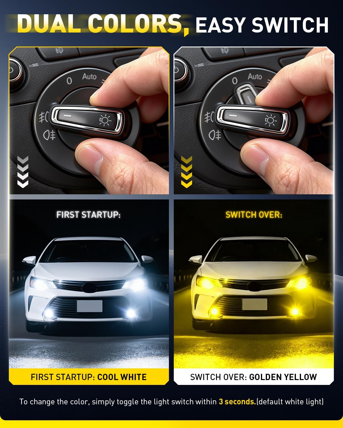 Thumbnail 5 de AUXITO H11 LED Switchback Bulbs