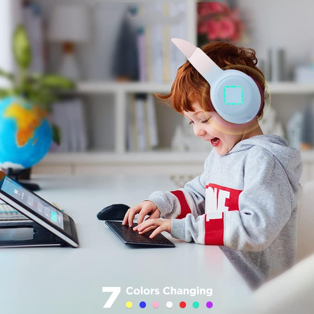 Thumbnail 6 de Usoun Kids Headphones Cat Ear LED Bluetooth