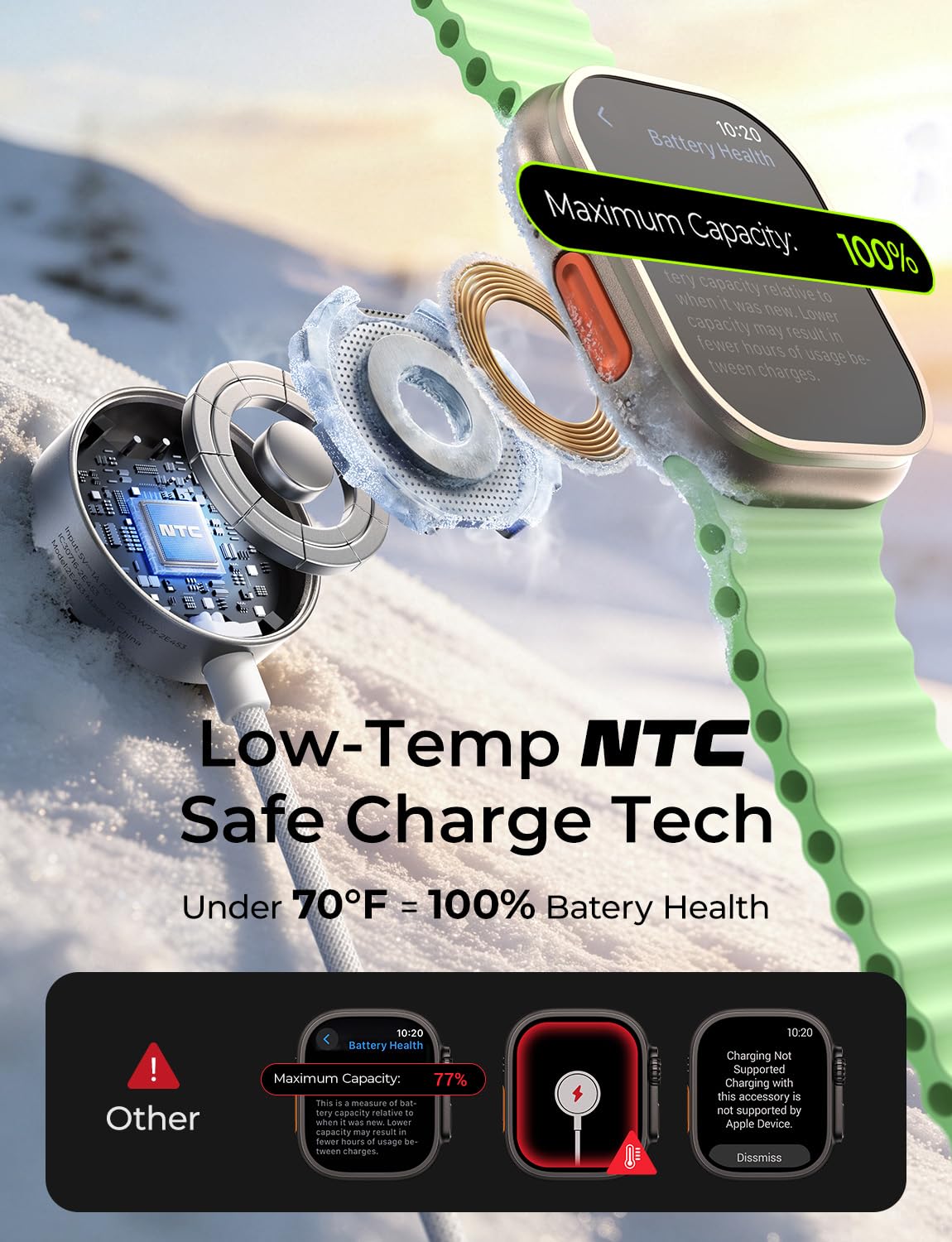 Thumbnail 5 de LISEN Fast Apple Watch Charger 3.3FT