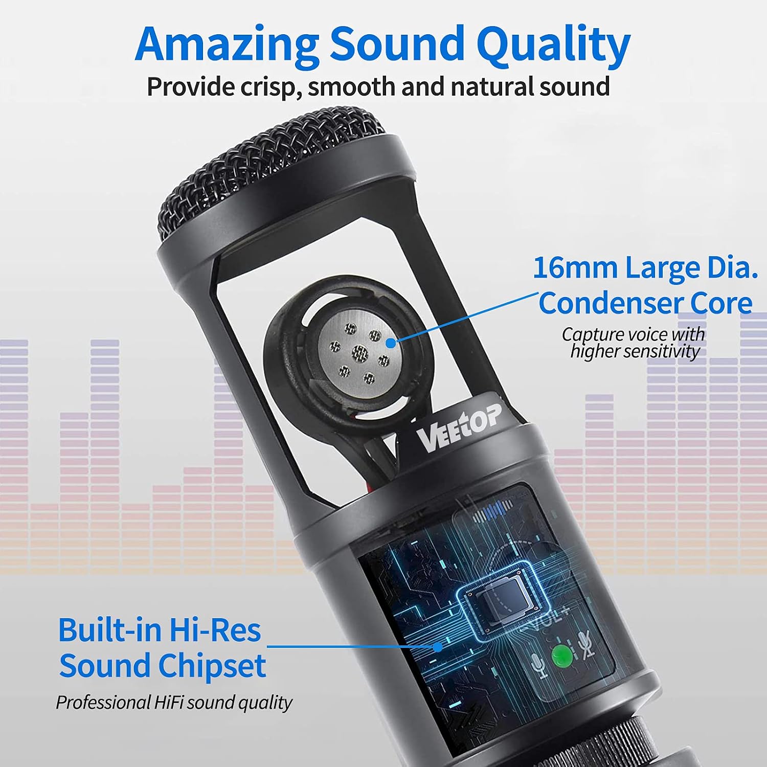 Detalle 2 de Veetop USB Microphone 192kHz/24bit