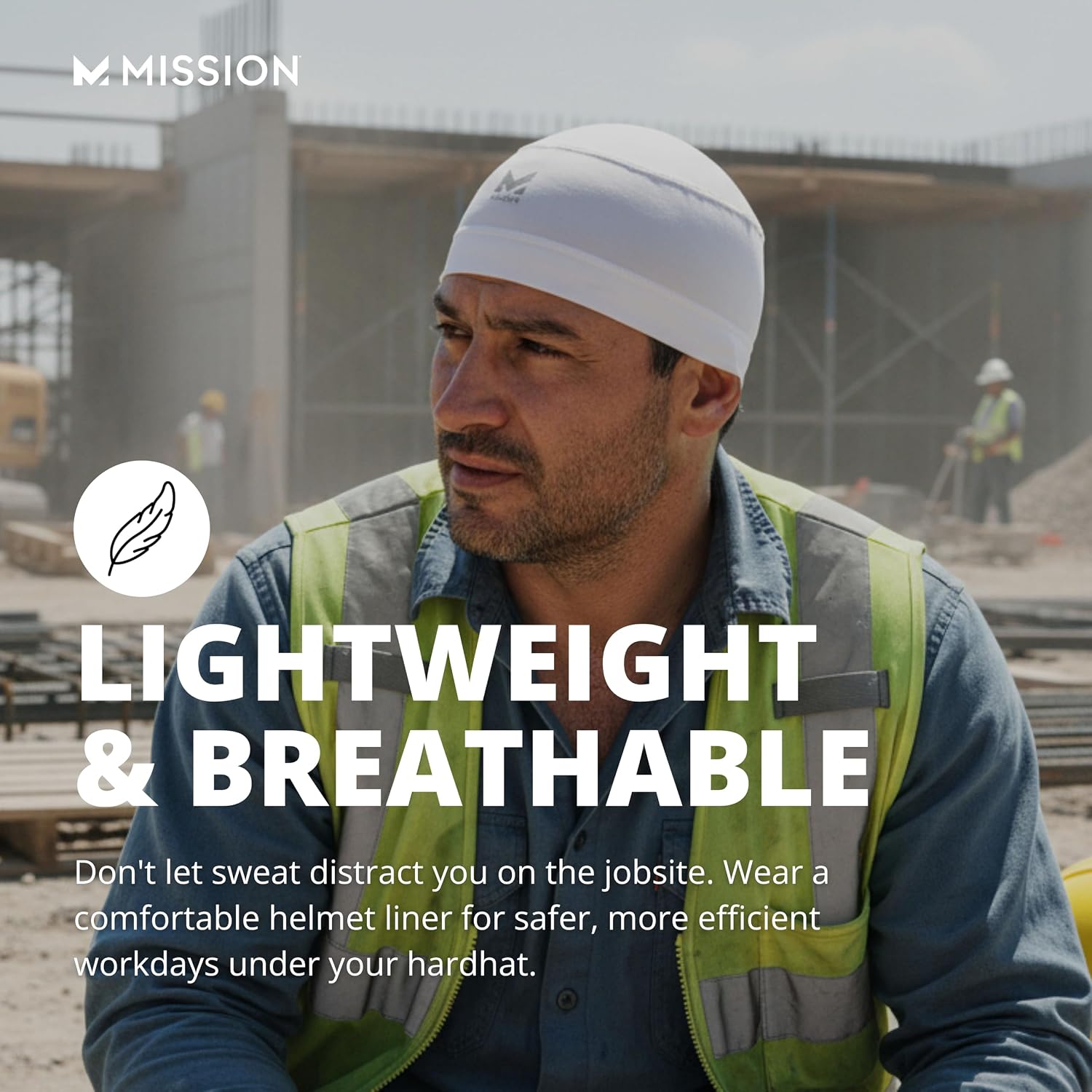 Detalle 2 de MISSION Cooling Helmet Liner: Lightweight, Breathable, and UPF 50 Sun Protection