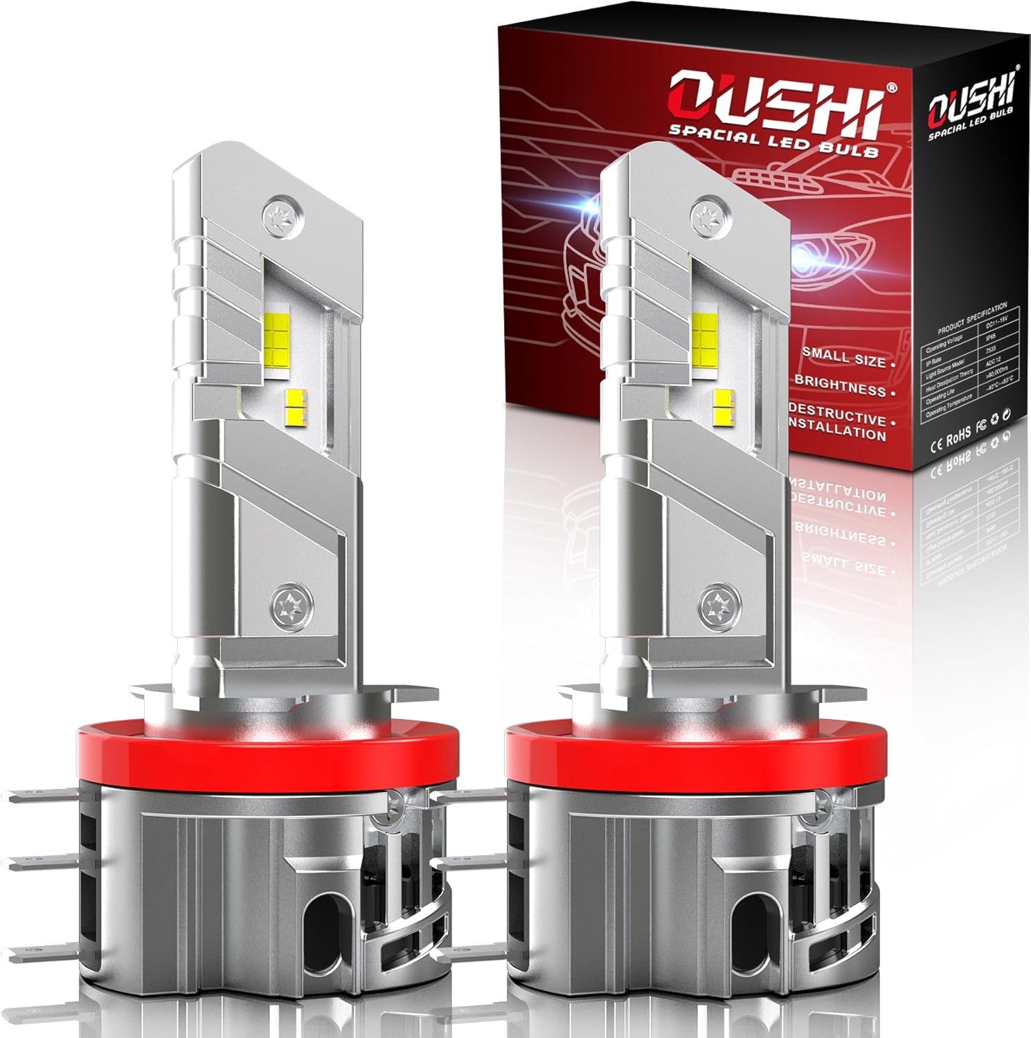 Detalle de OUSHI Lampadine H15 LED 6500K Plug & Play per abbaglianti e luci diurne (2 pezzi)