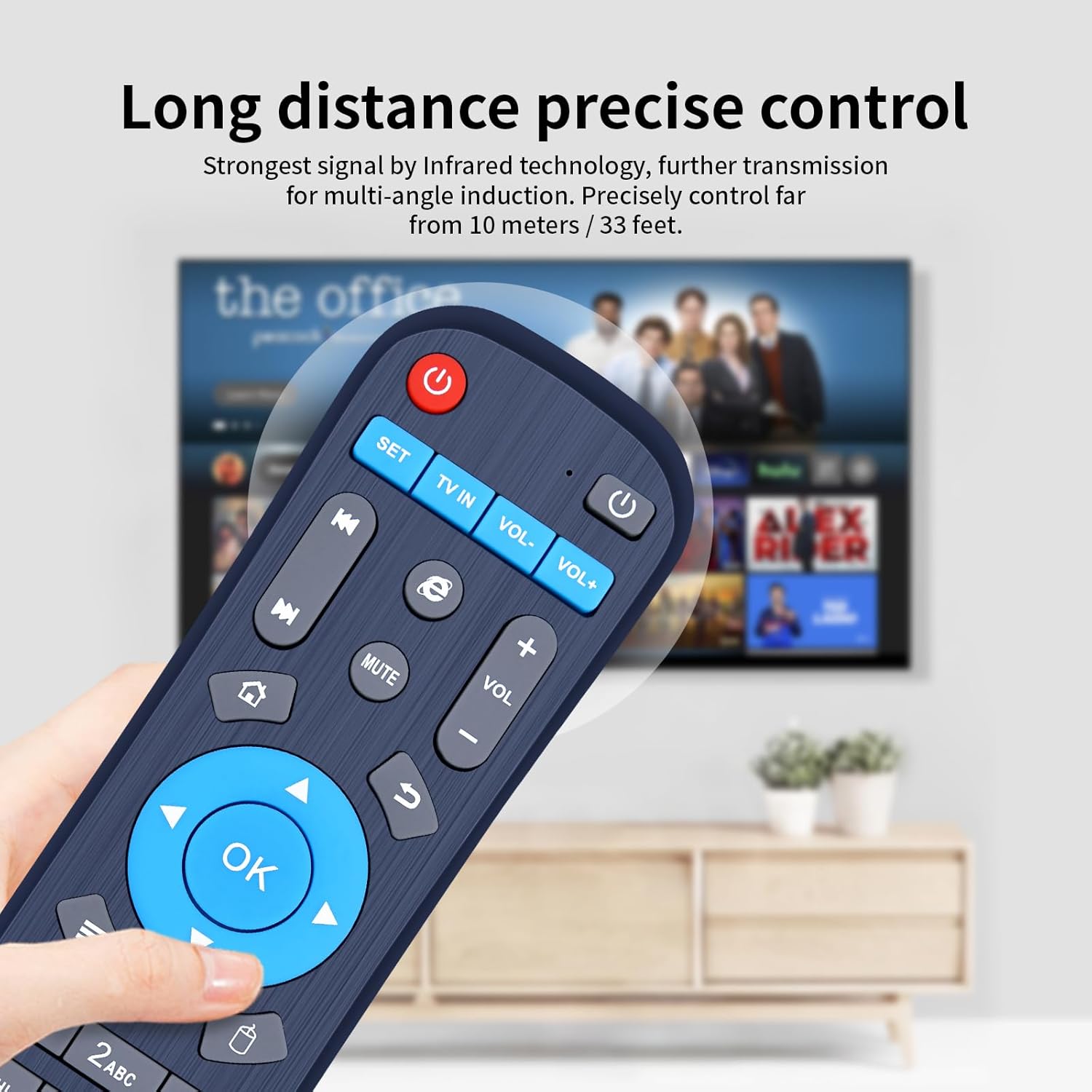 Thumbnail 4 de TCNOUMT replacement remote control for M8S+ and other Android TV boxes