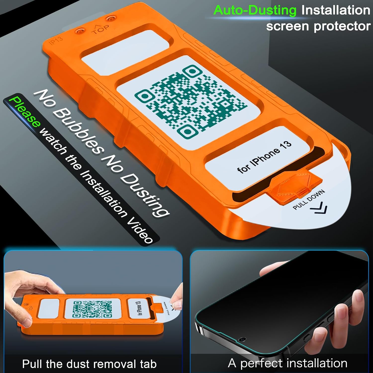 Detalle de IMBZBK Privacy Screen Protector for iPhone 13 3-Pack