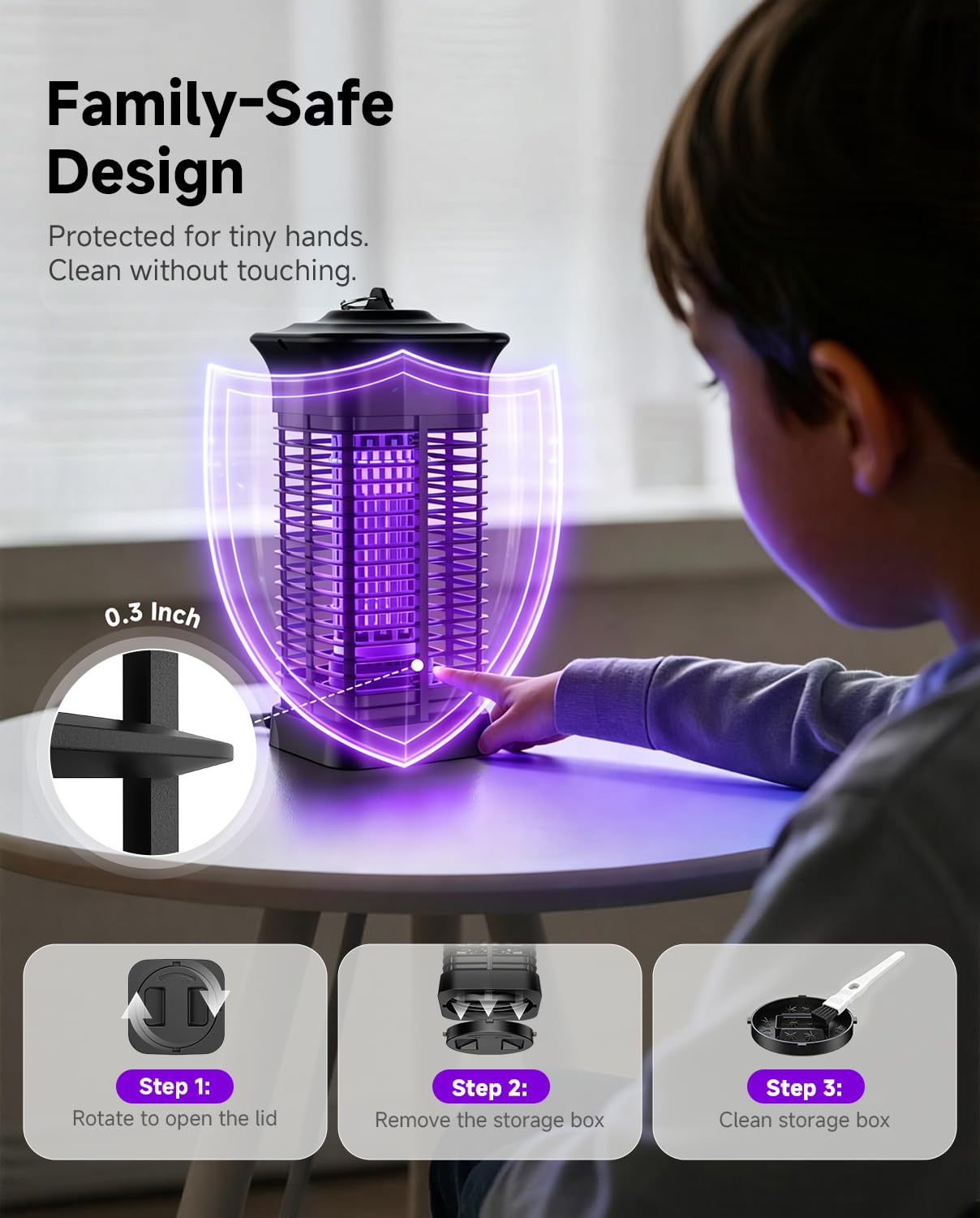 Thumbnail 4 de Insektenvernichter Elektrisch – Mückenlampe mit UV-Licht, IPX4 Wasserdicht, Wirksam gegen Fliegen und andere Insekten
