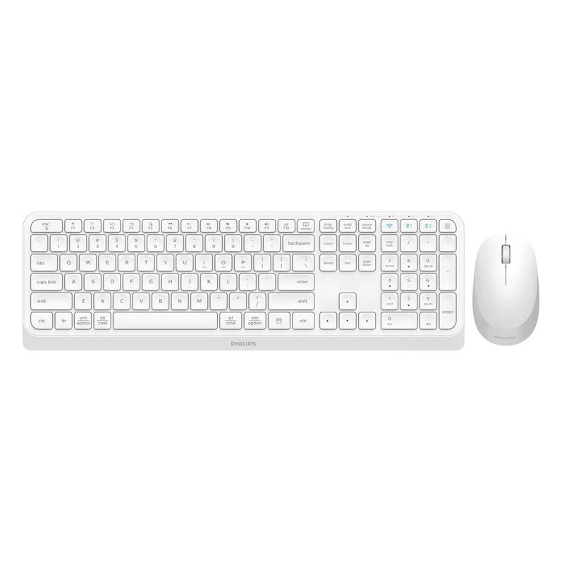 Detalle de Philips SPT6407W combo teclado ratón inalámbricos