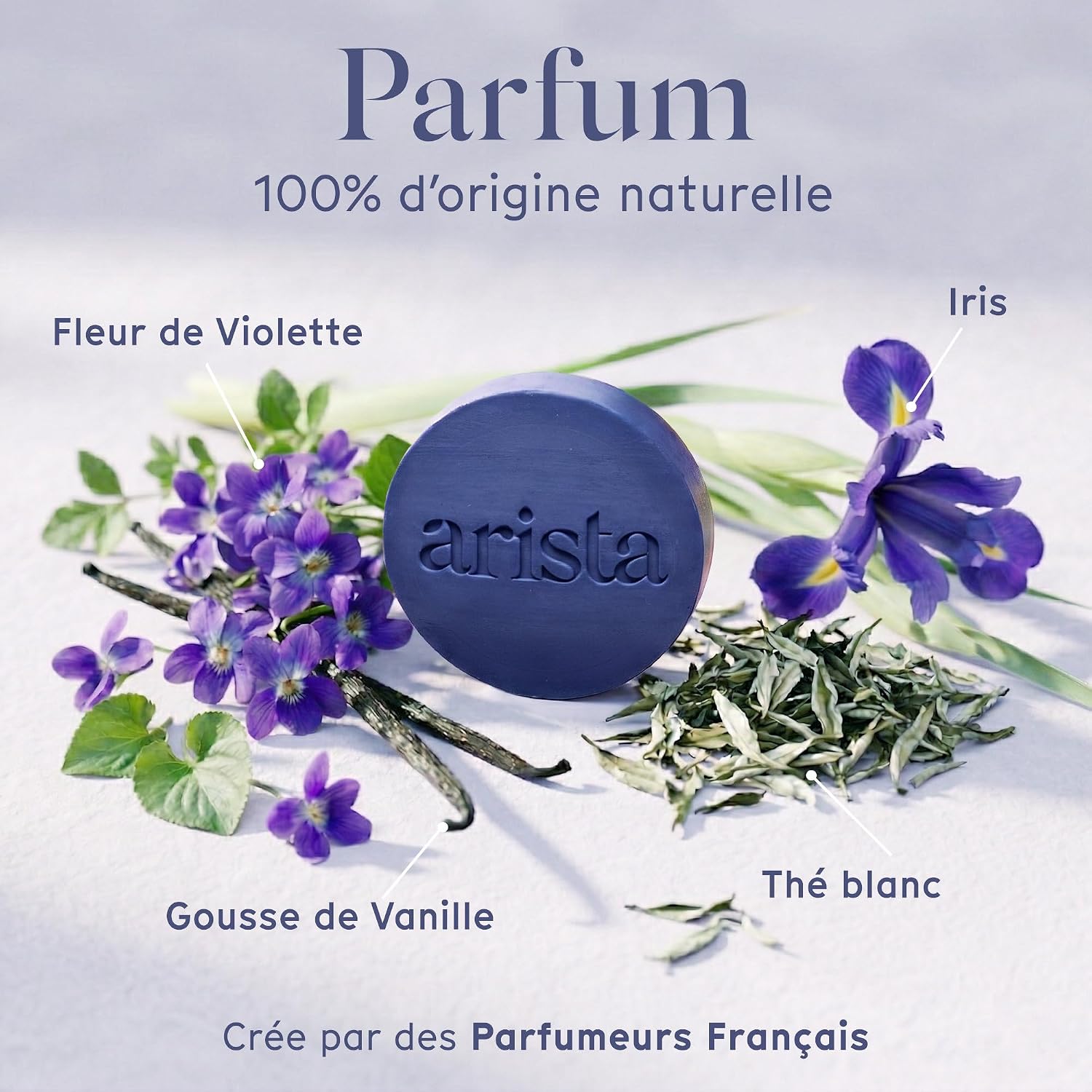 Detalle de Arista Ayurveda Arista Shampoing Violet Solide : anti-jaunissement pour cheveux blondes