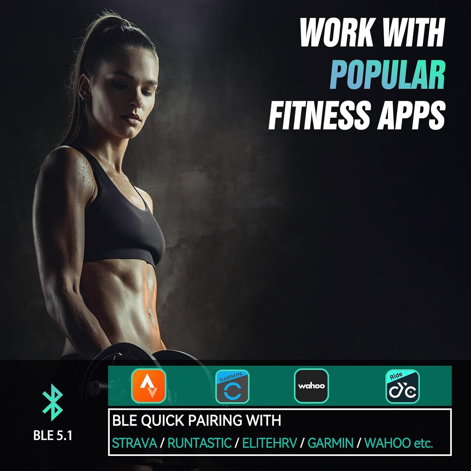 Thumbnail 4 de CYCPLUS Bracciale cardiofrequenzimetro Bluetooth 5.1 + ANT+ con LED zona HR e IP67