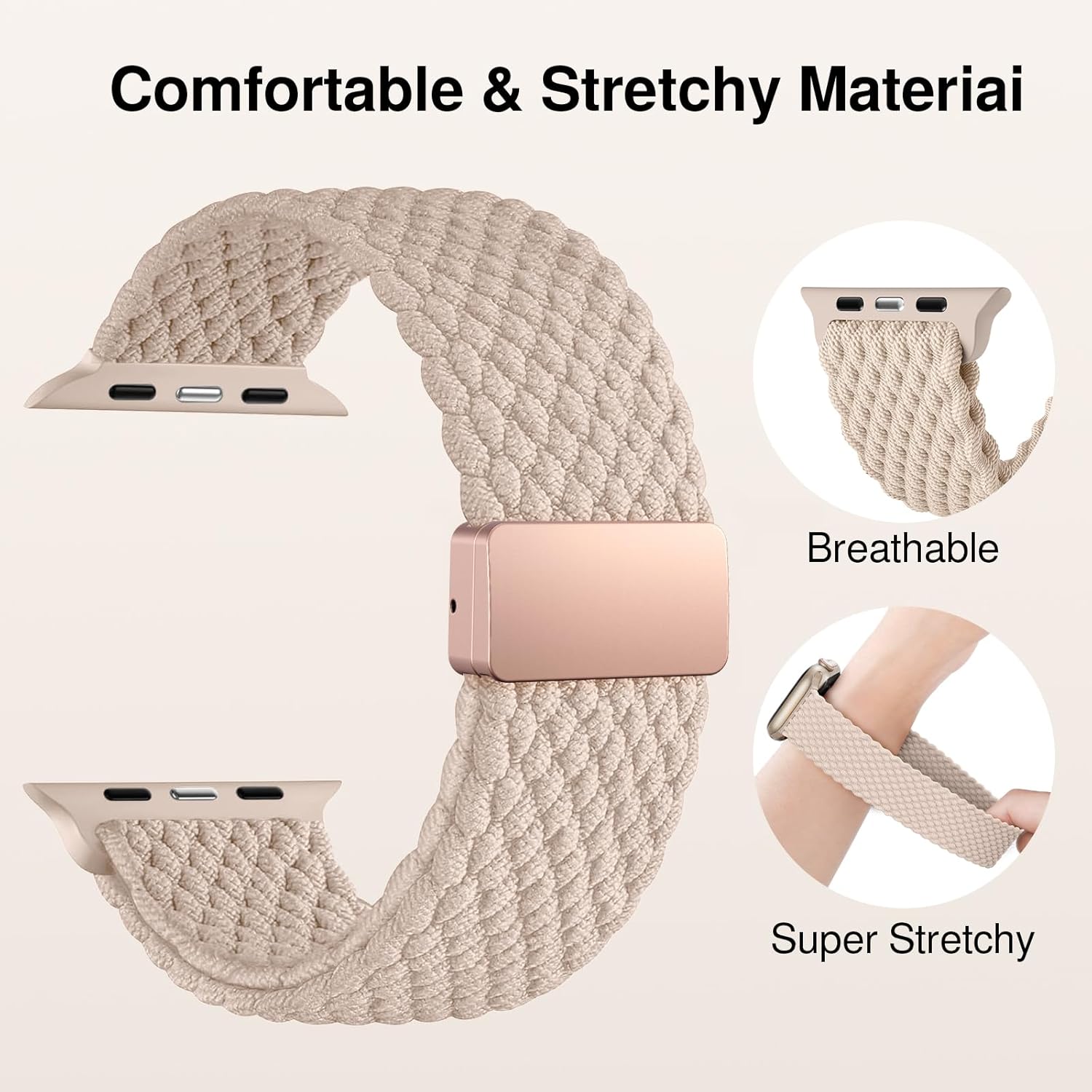 Thumbnail 2 de Yoohoo Braided Nylon Magnetic Strapped Apple Watch Band (40mm–49mm)