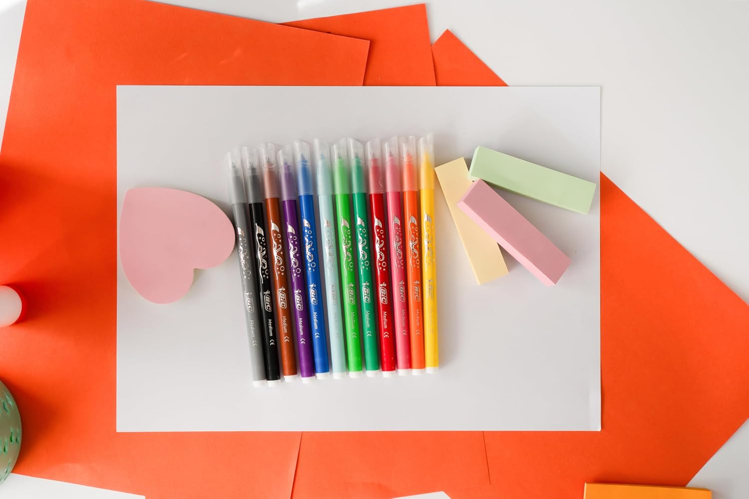 Detalle de BIC Kids Kid Couleur Pennarelli con Punta Media in Feltro – 36 Colori Assortiti