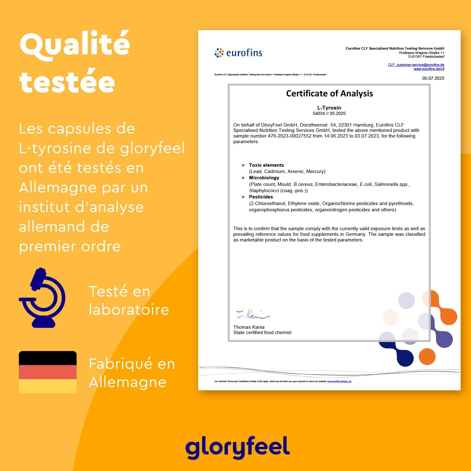 Thumbnail 4 de L-Tyrosine végane avec niacine et vitamine B6 — 365 capsules (dosage 1000 mg) contre la fatigue