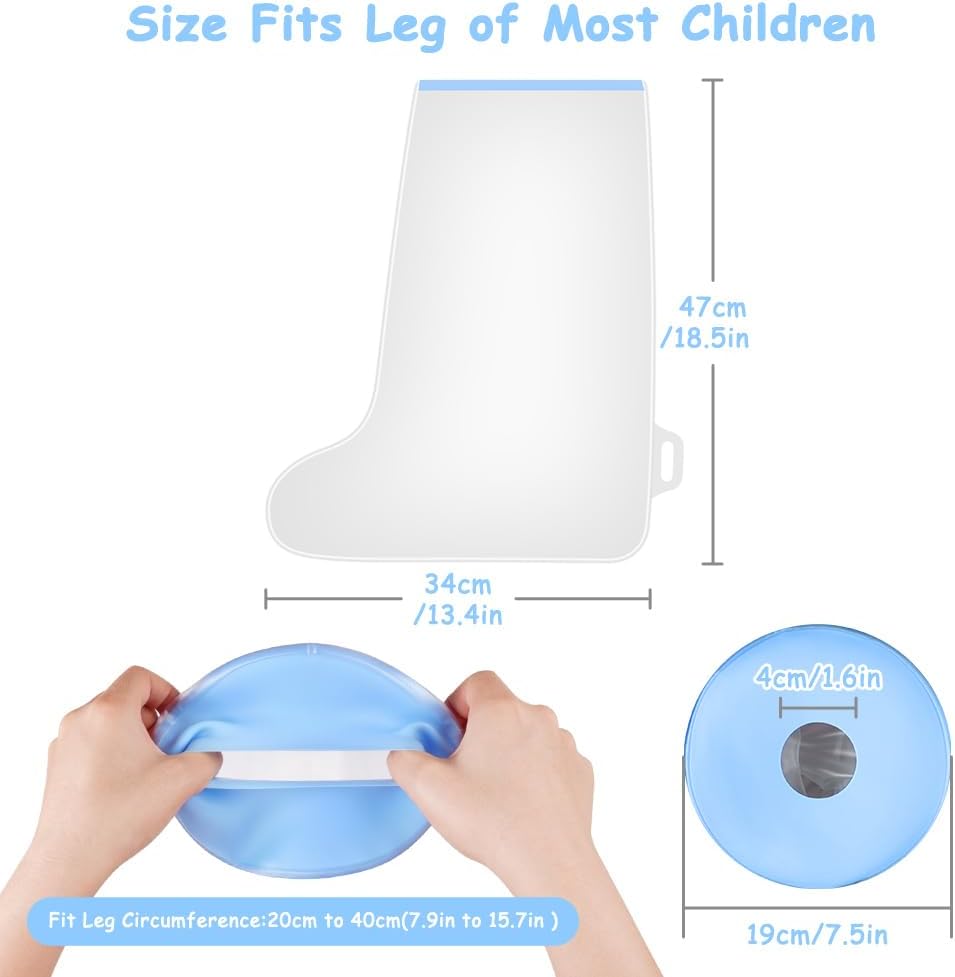 Thumbnail 1 de AOOWU Waterproof Cast Cover for Kids: Leg, Ankle and Foot Shield for Shower