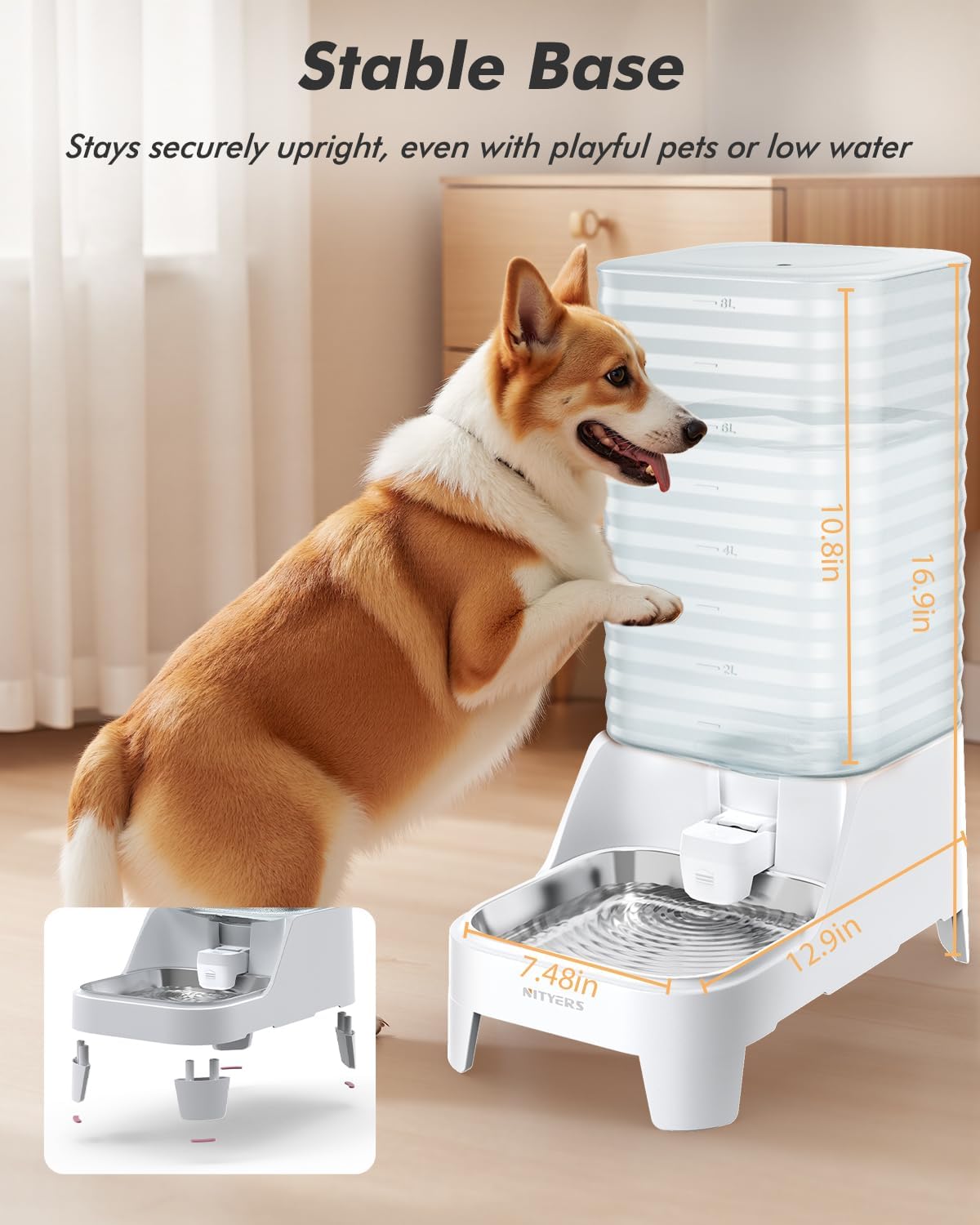 Thumbnail 5 de Automatic Dog Water Bowl Dispenser 8L