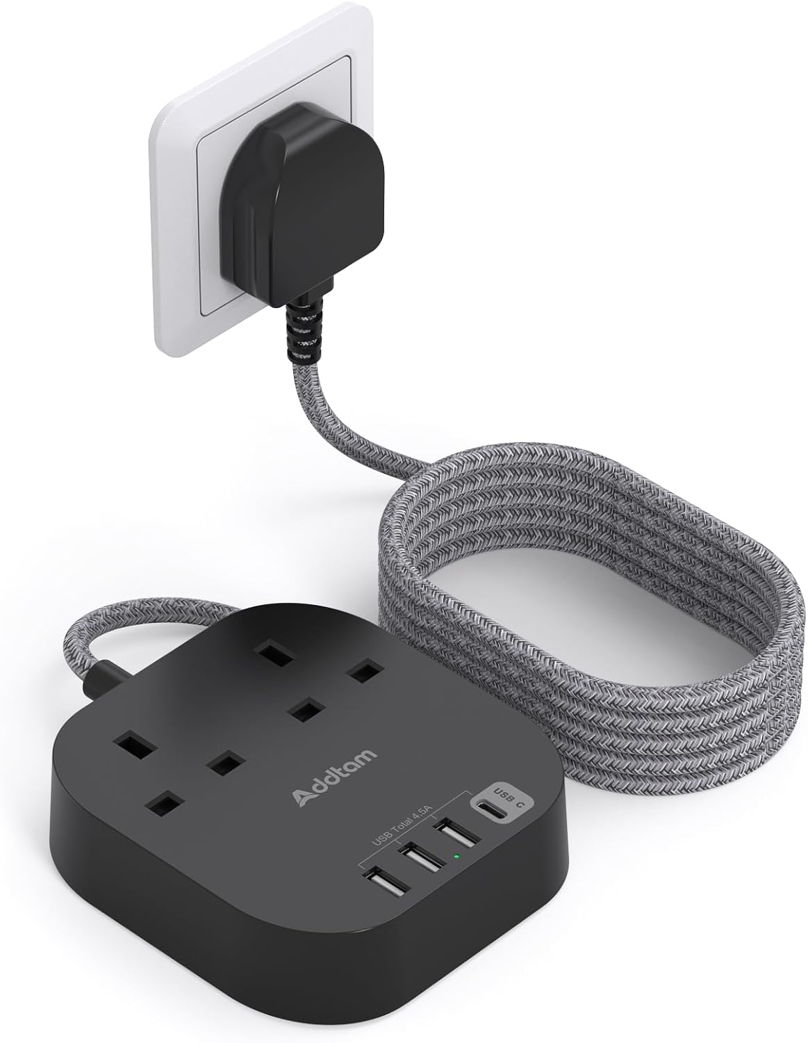 Thumbnail 4 de 3M Extension Lead 4.5A USB‑C + 3 USB‑A Power Strip 🔌