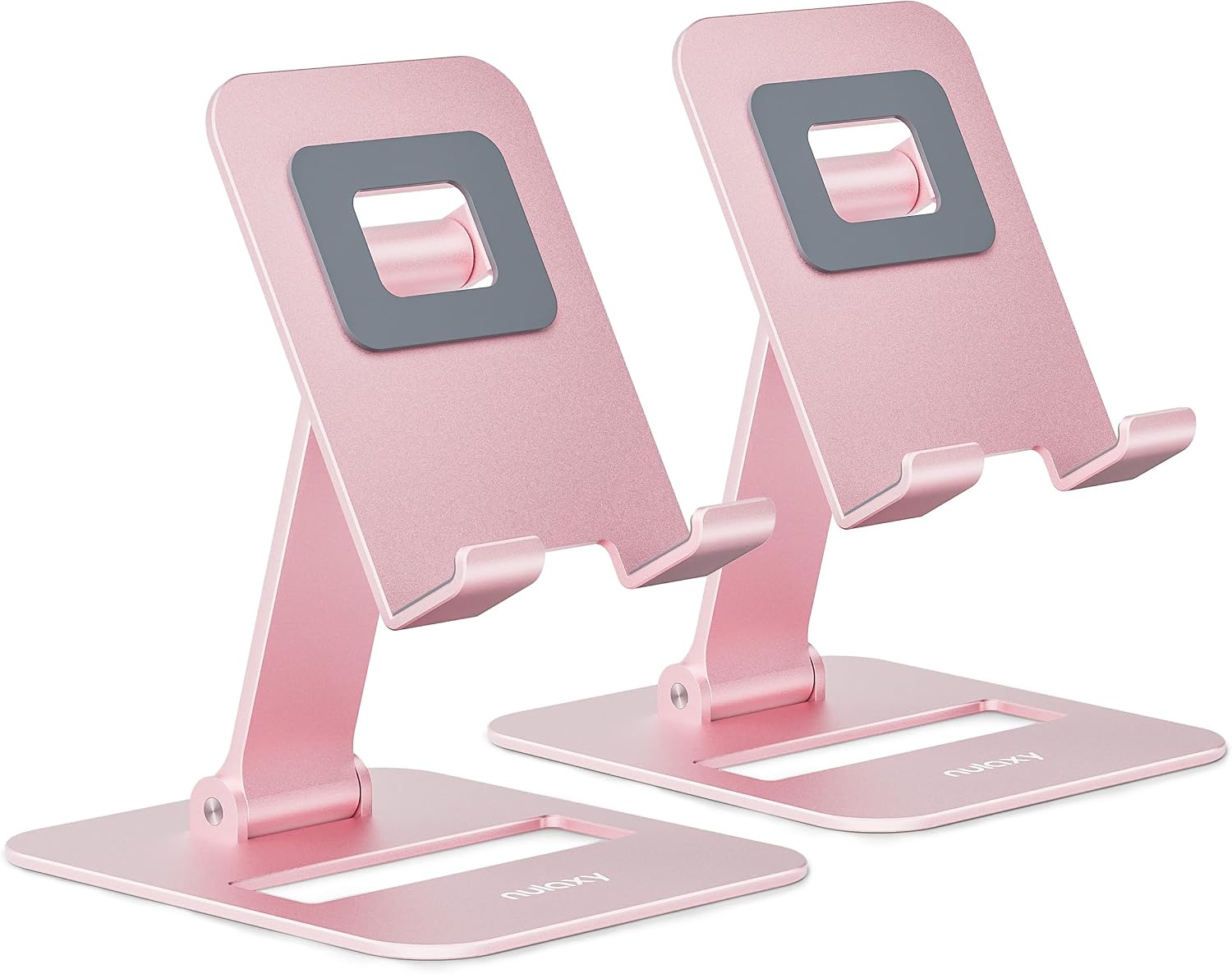 Detalle de Nulaxy 2-Pack Dual-Folding Cell Phone Stand, Rose Gold, Adjustable Height