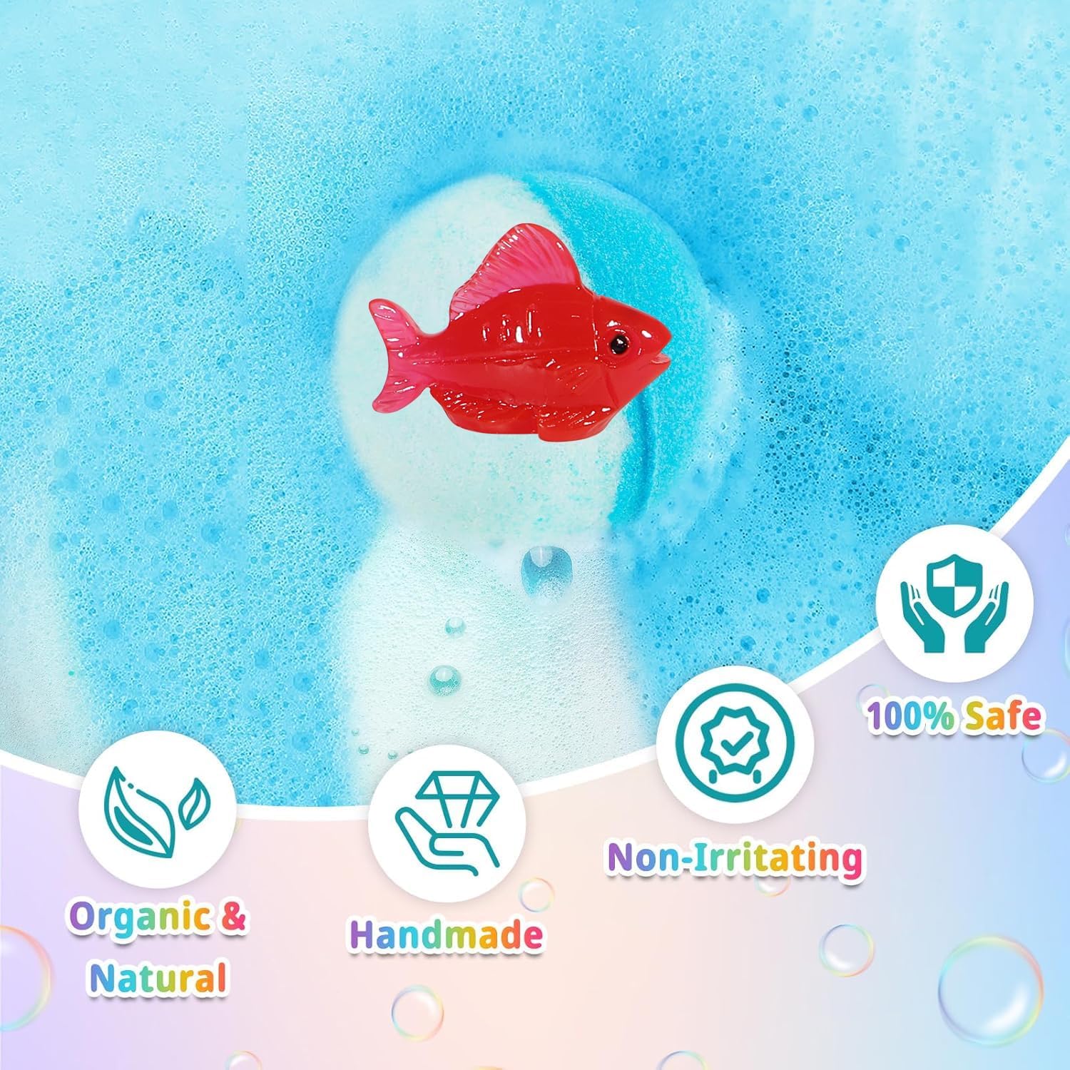 Detalle 2 de Bath Bombs for Kids with Surprise Inside – 24 Pack Gift Set (Toys Inside)