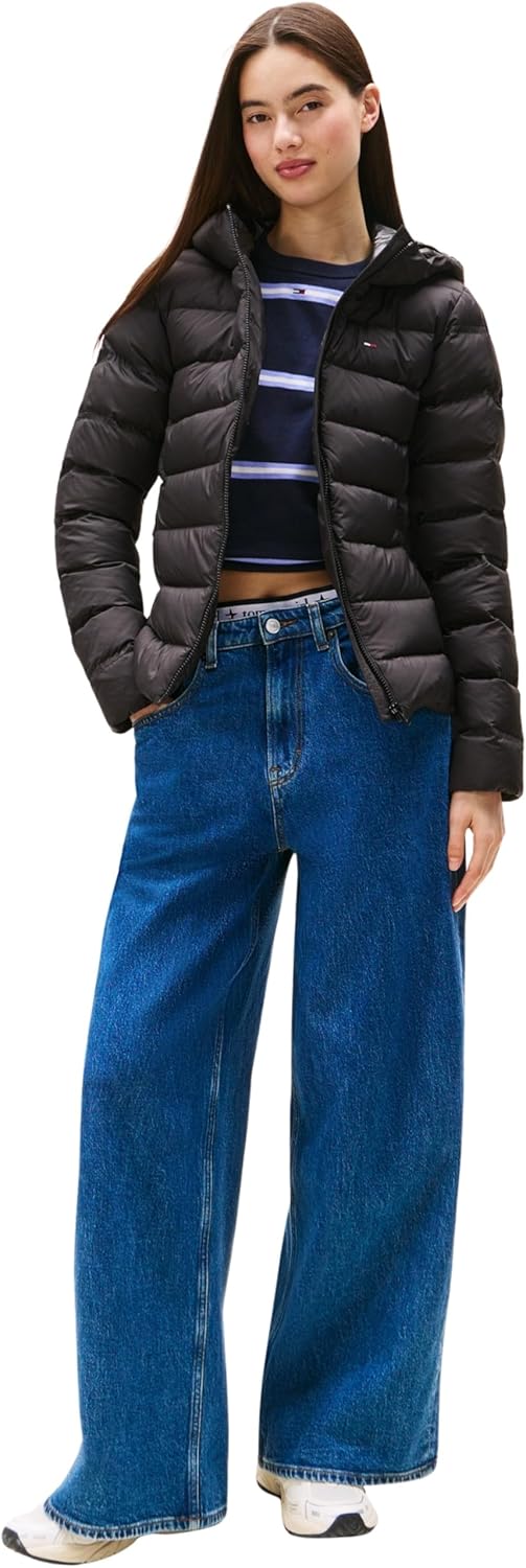 Detalle de Tommy Jeans Veste matelassée femme slim avec capuche – entre-saison