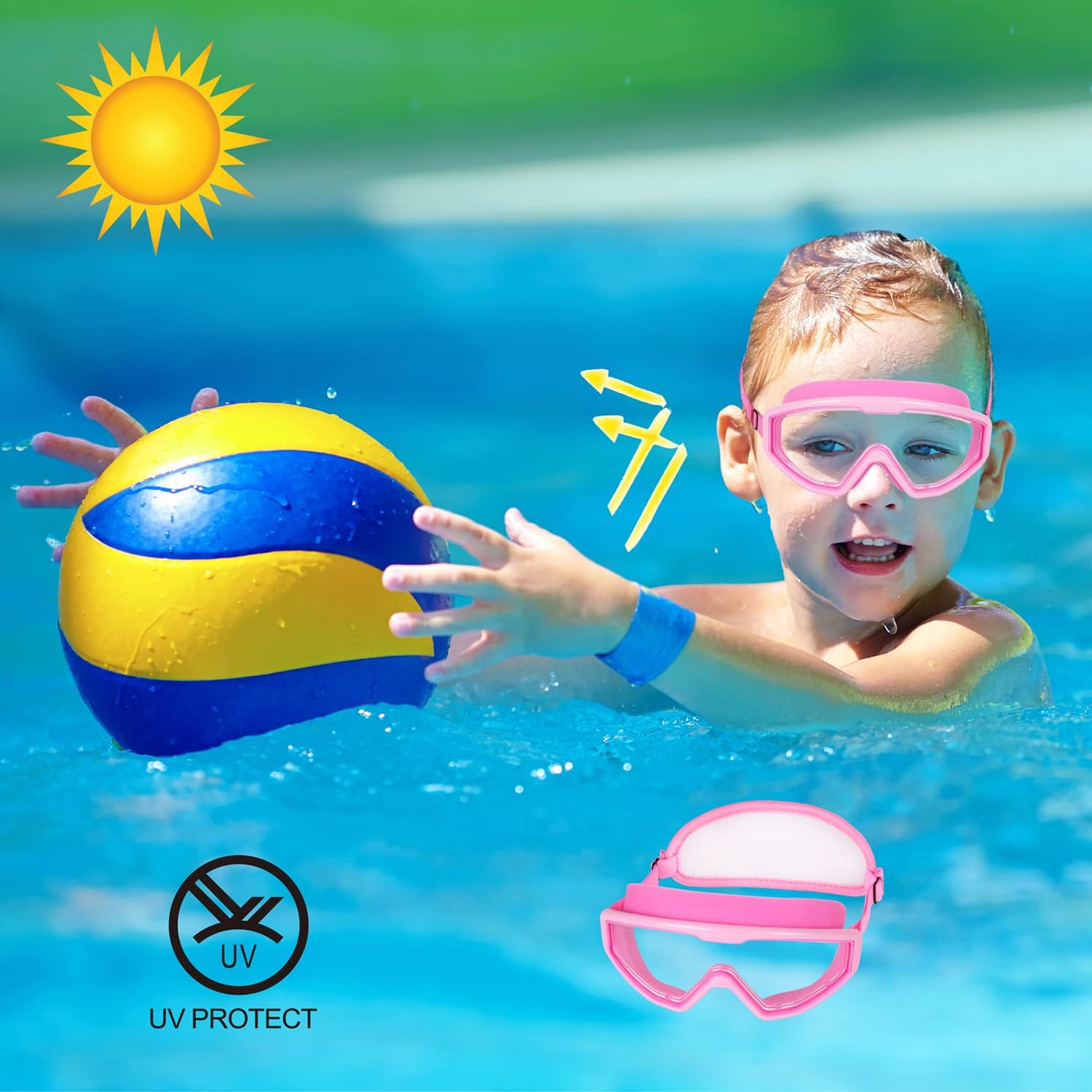 Thumbnail 5 de RUIGAO Kids Swim Goggles Age 4-7: No Hair Pull, Soft Band, No Tangle