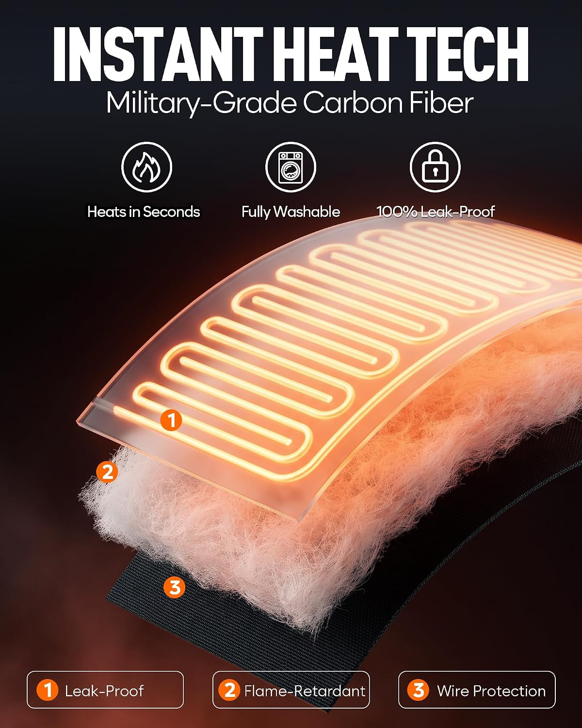 Detalle 2 de Men's Heated Vest, 16000mAh Battery