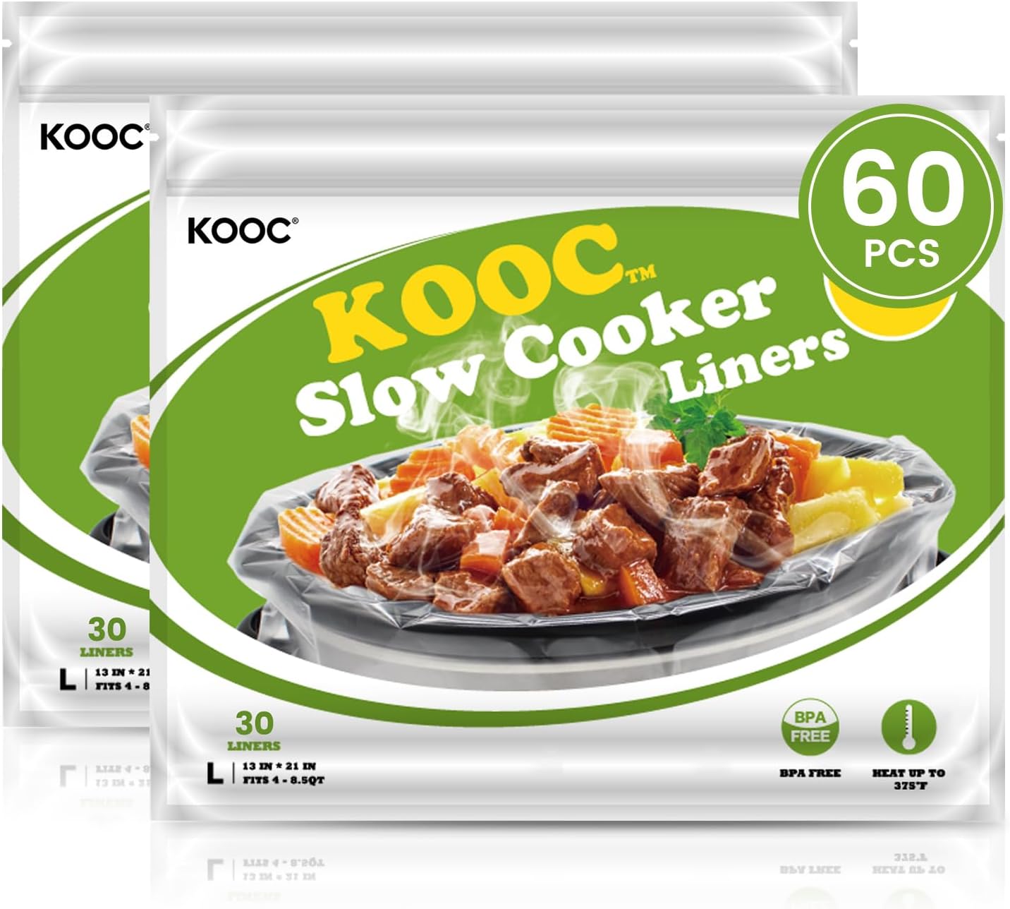 Detalle de KOOC Slow Cooker Liners, 13" x 21