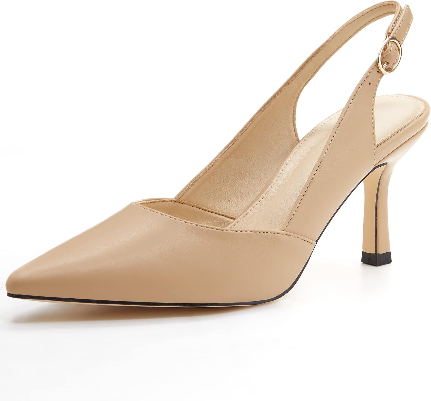 Detalle de Coutgo Women's Slingback Pumps in Faux Leather