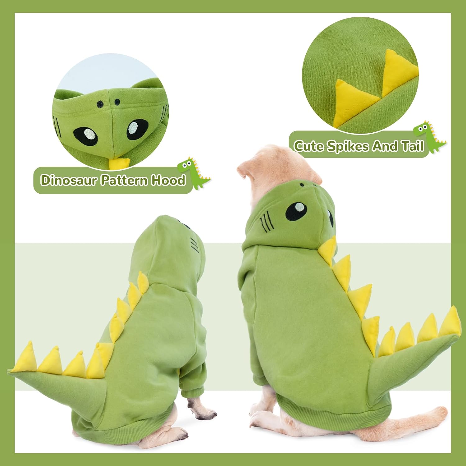Detalle de Lelepet dinosaur dog costume hoodie for winter