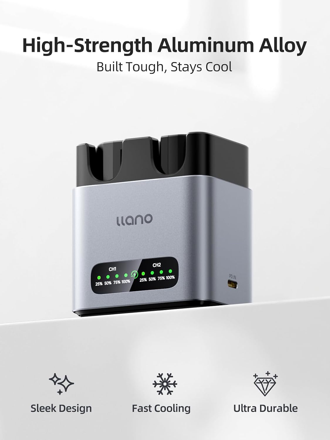 Thumbnail 1 de llano 2-Pack EN-EL15C Batteries and 20W Fast Charger (with LED display) for Nikon Z series
