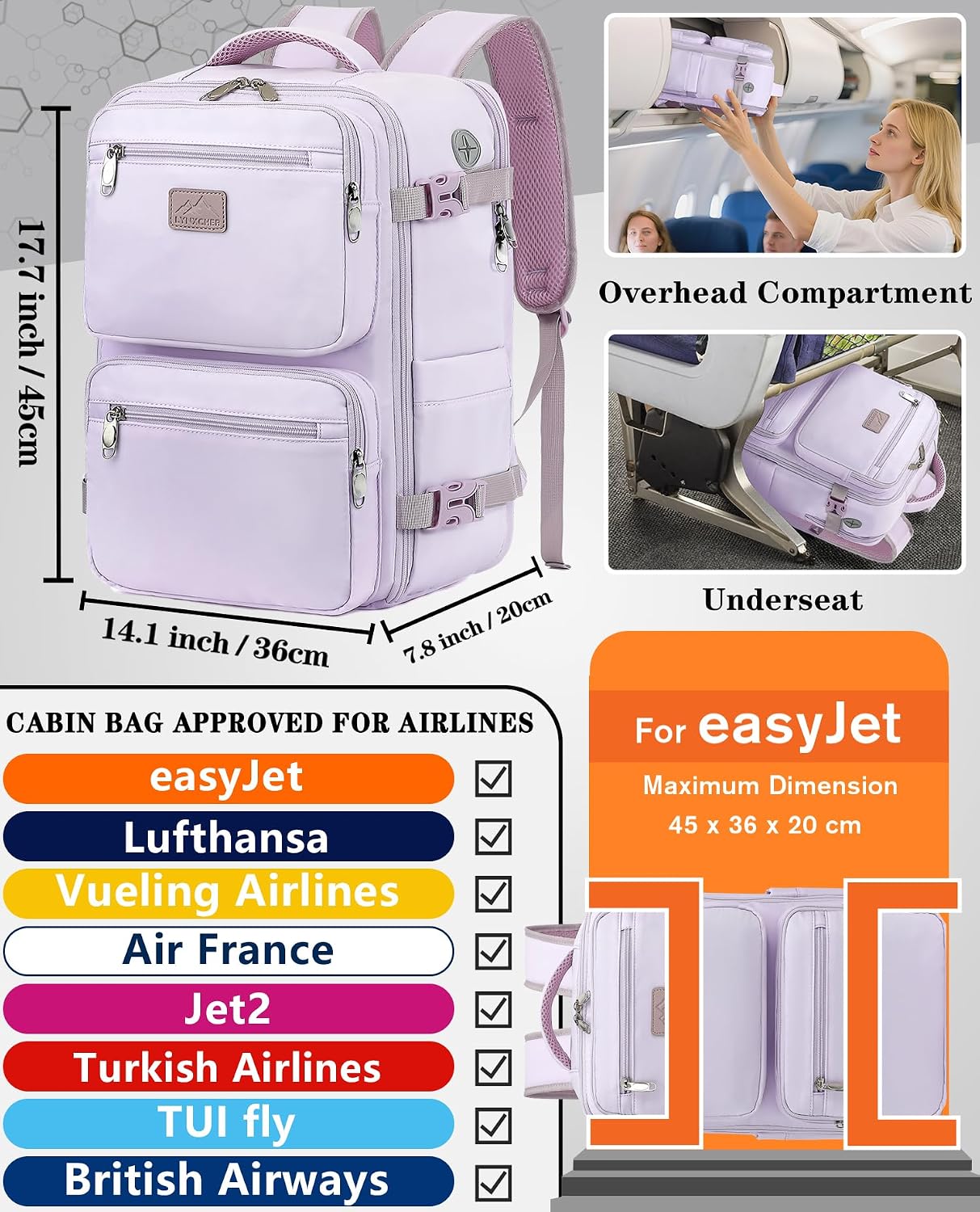 Thumbnail 1 de LYNXCHER Cabin Bag 45x36x20 cm