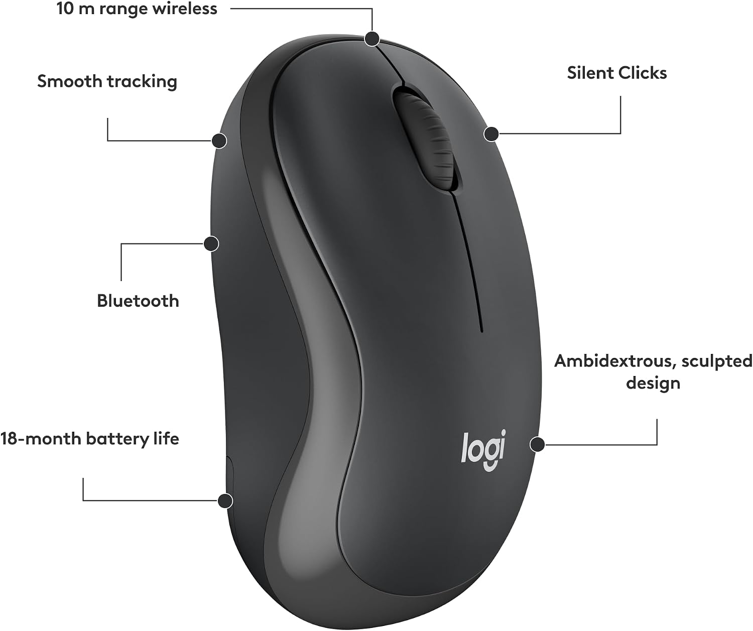 Thumbnail 6 de Logitech M240 Silent Bluetooth Mouse 18-month battery 🖱