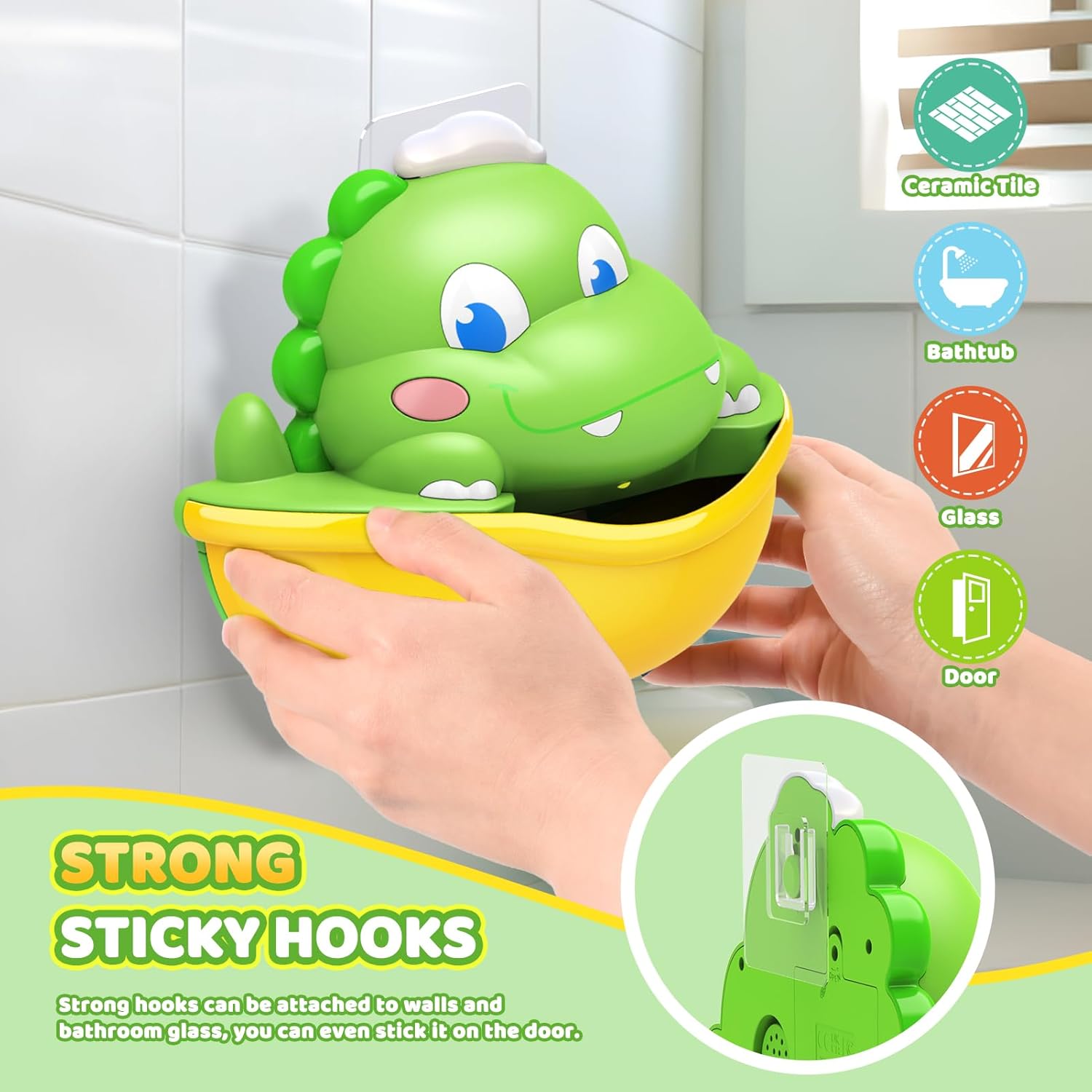 Thumbnail 2 de Adeokay Machine à bulles dinosaures pour le bain (1-4 ans)